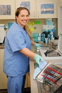 Photo of a dental hygienist in the Day & Night Family Dental office