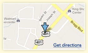 Map showing the location of Day & Night Family Dental